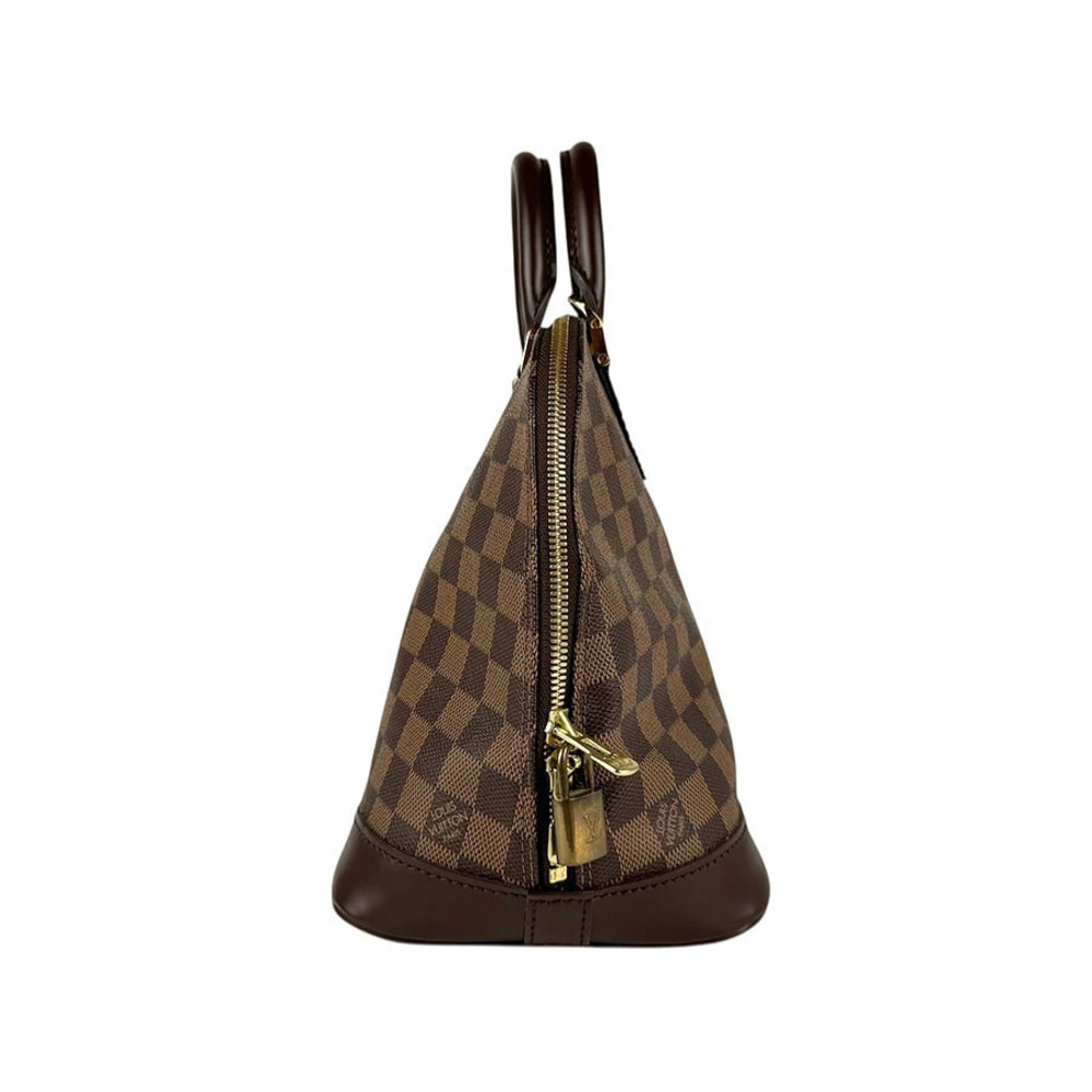 Louis Vuitton Brown Alma Gold Canvas Handbag Damier Brown Gold
